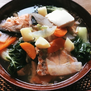 北海道 三平汁★鮭のアラ&ジャガイモ